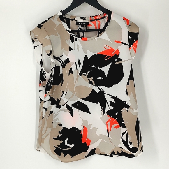 Dkny Tops - DKNY Short Sleeve Multi Print Top